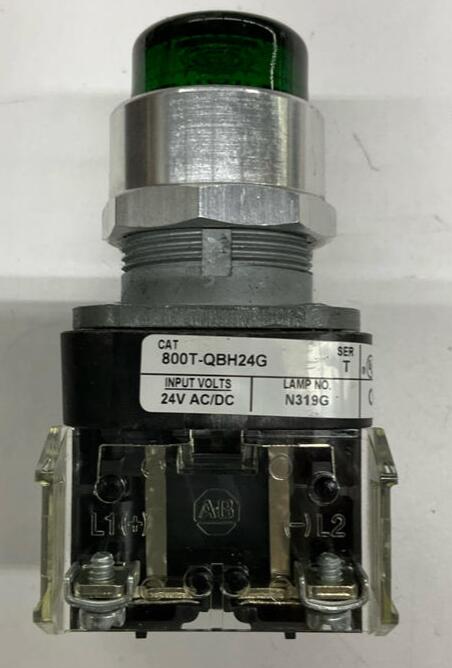 Allen Bradley 800T-QBH24G Green Illuminated Momentary Push Button 24VAC/DC