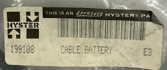 Hyster 199108 Negative Battery Cable