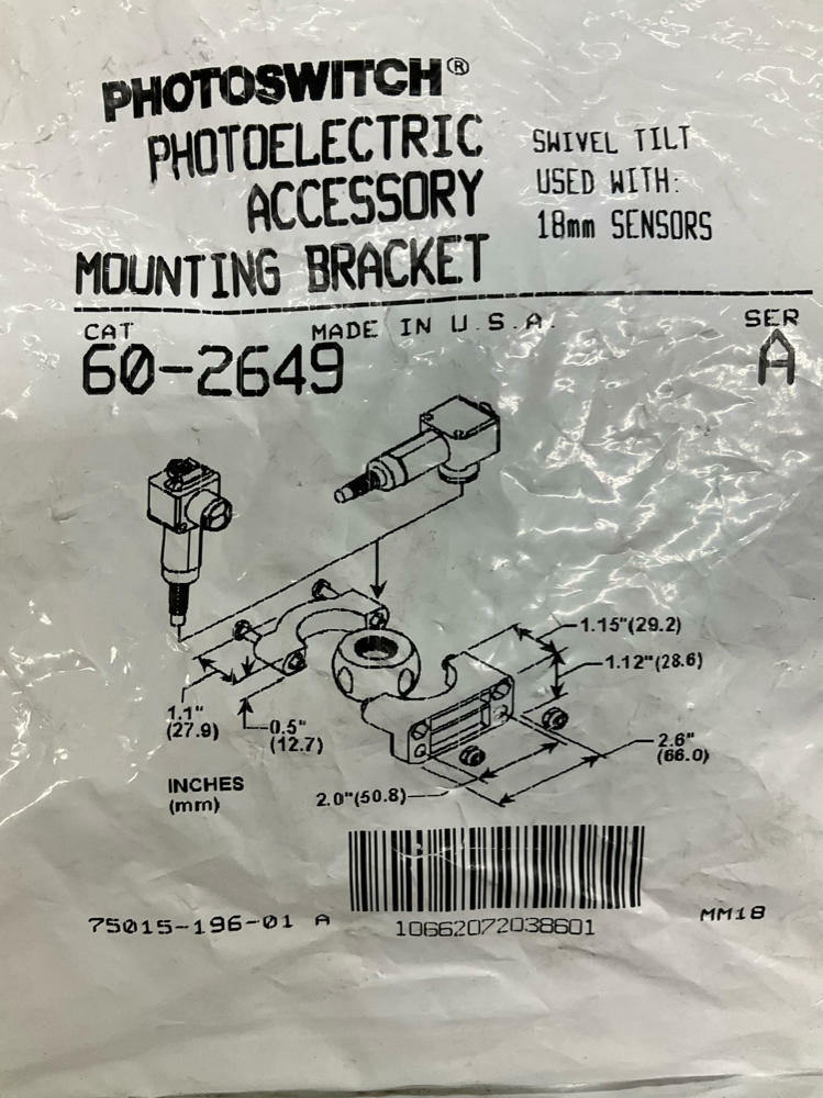 Allen Bradley 60-2649 Swivel Mounting Bracket for 18mm Sensors