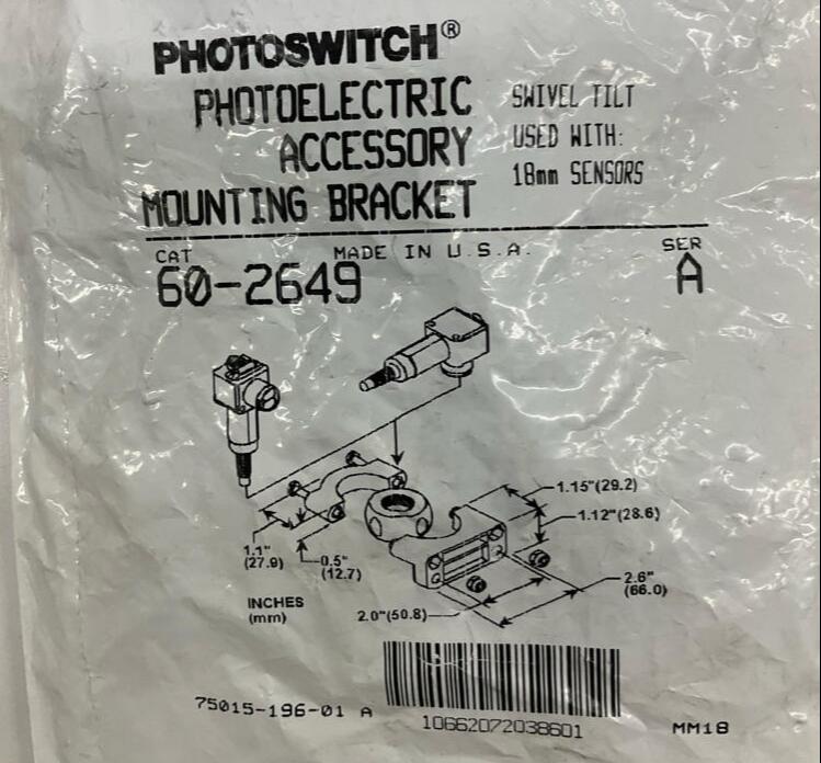 Allen Bradley 60-2649 Swivel Mounting Bracket for 18mm Sensors