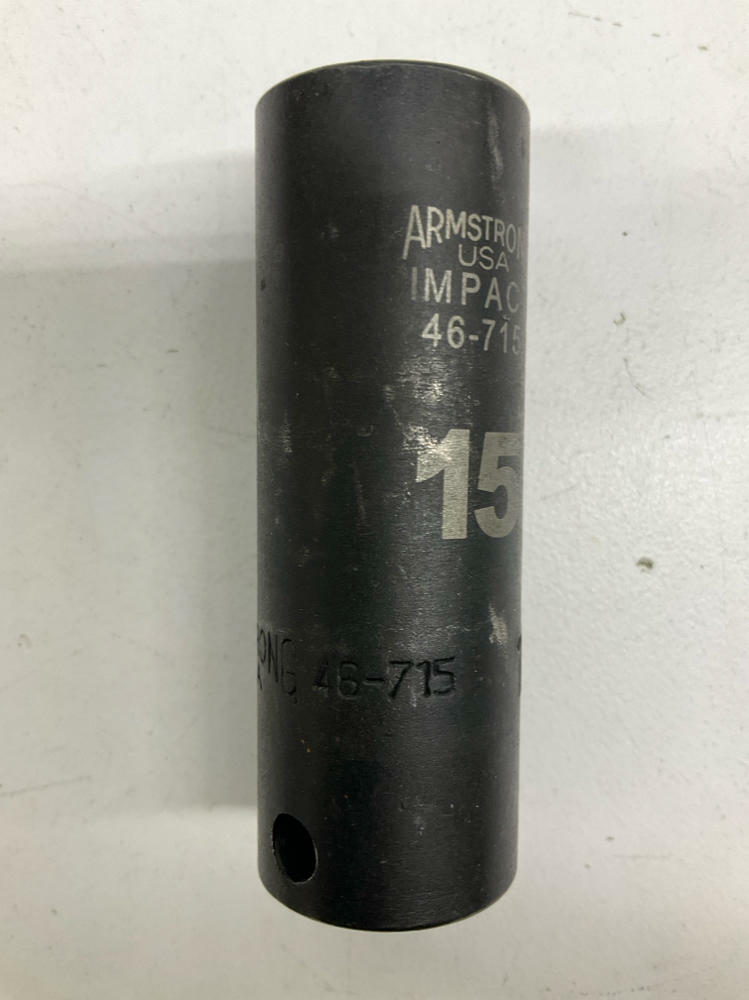 Armstrong 46-715 15mm Long 6-Point Impact Socket 3/8" Drive