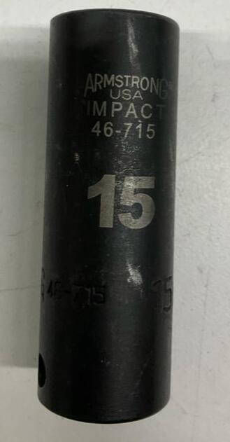 Armstrong 46-715 15mm Long 6-Point Impact Socket 3/8" Drive