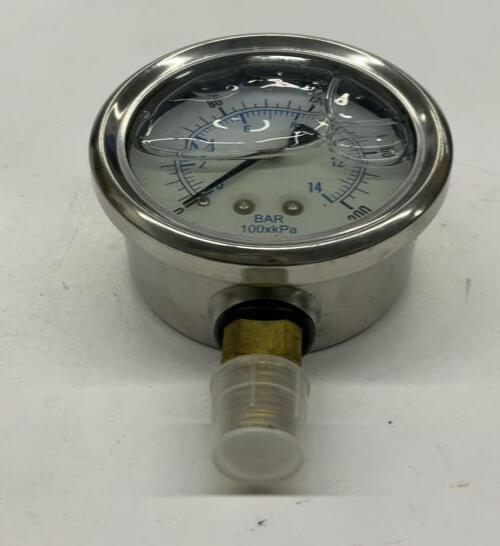 Precision Instruments 201L-254 2-1/2" Pressure Gauge 200 PSI 1/8" NPT - Like New - 0