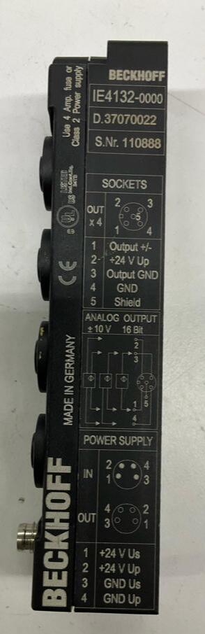 Beckhoff IE4132 4-Channel Analog Output Extension Box 24VDC IE4132-0000 - Like New - 0