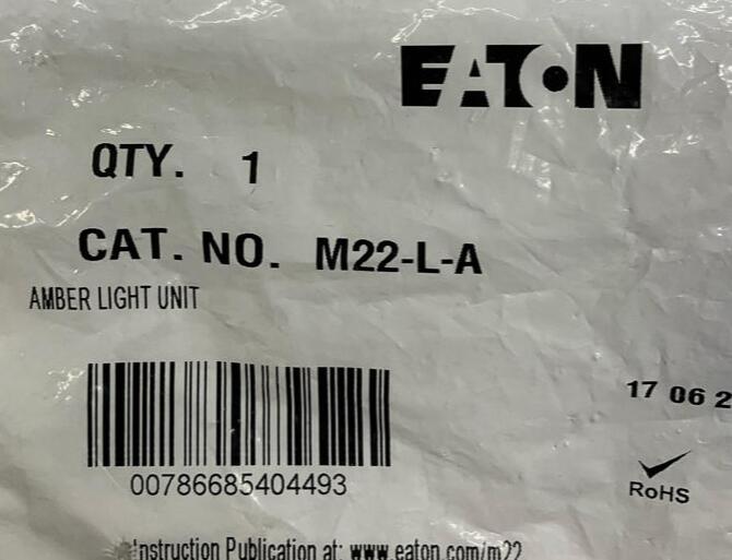 Eaton M22-L-A Amber Lamp/Light Unit - Like New - 0