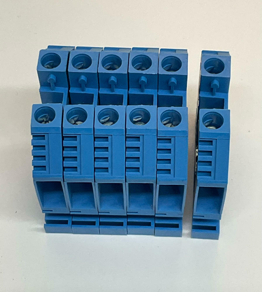 Morsettitalia MI Euro 10 Blue Package of 6 Terminal Blocks - Like New - 0