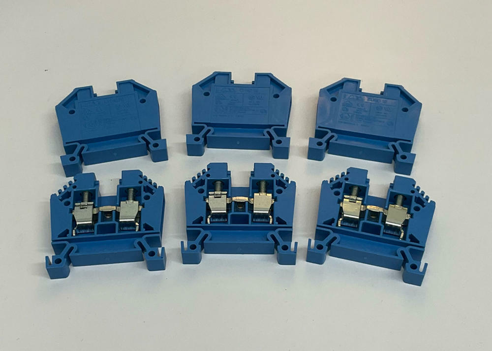 Morsettitalia MI Euro 10 Blue Package of 6 Terminal Blocks - Like New