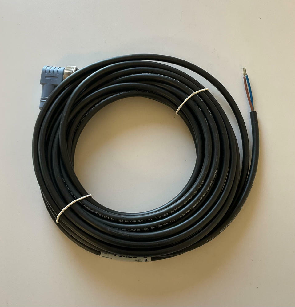 Turck  WKV-254BK-10M  Minifast 4-Pole, 2-Wire Female 90° Single End Cable 10M - Like New