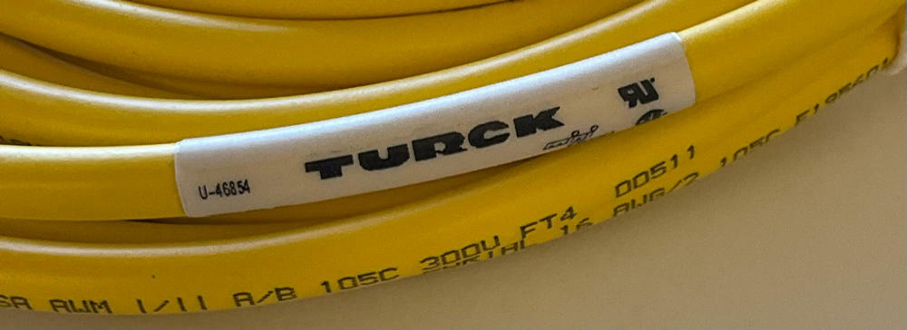 Turck  WKV-254-6M  4-Pole Minifast, 2-Wire, female 90° Single End Cable 6M - Like New