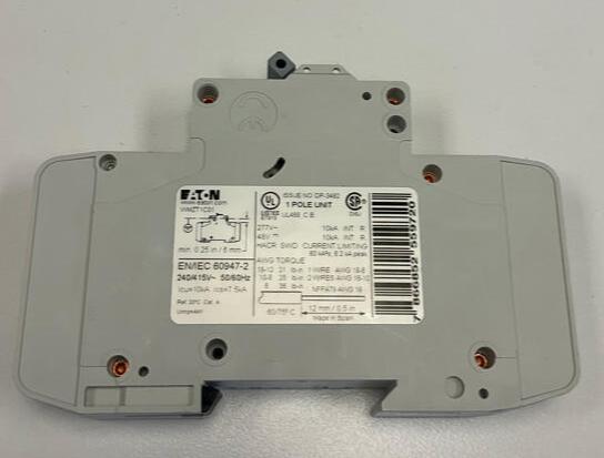 Eaton WMZT1C01 1-AMP DIN Mount Circuit Breaker 10kA Type C - Like New