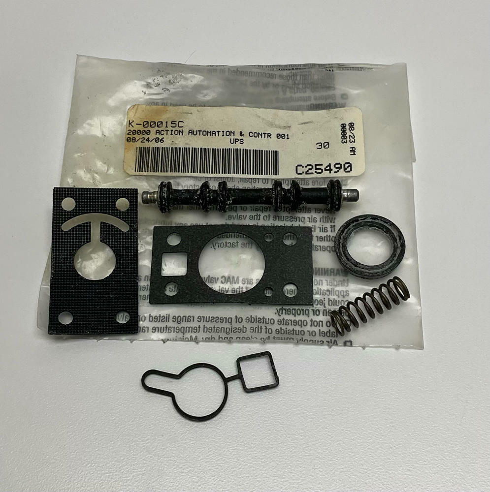 Mac Valves  K00015C  Pneumatic Solenoid Valve Repair Kit - Like New - 0