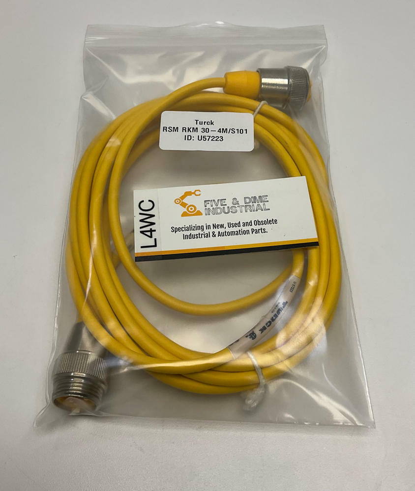 Turck  RSM-RKM-30-4M/S101  7/8'' Flexlife  Male/Female Straight Cable 3-Pin - Like New