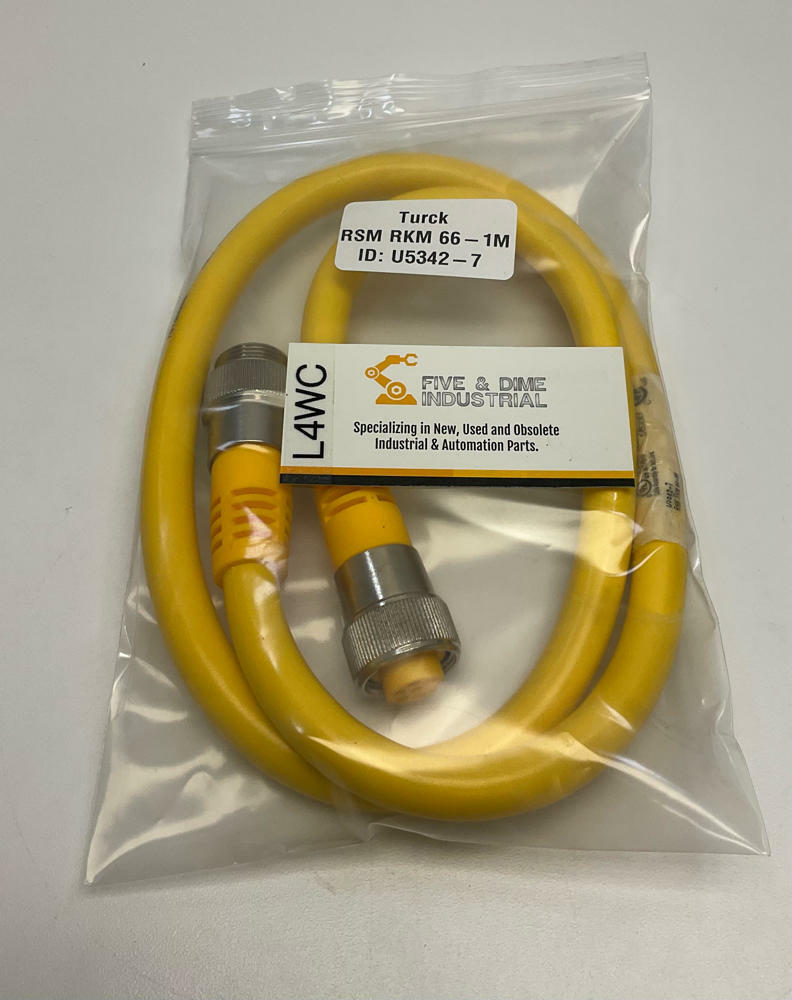 Turck  RSM-RKM-66-1M 7/8-16UN  6-Wire, Male/Female Cable  U5342-7 - Like New