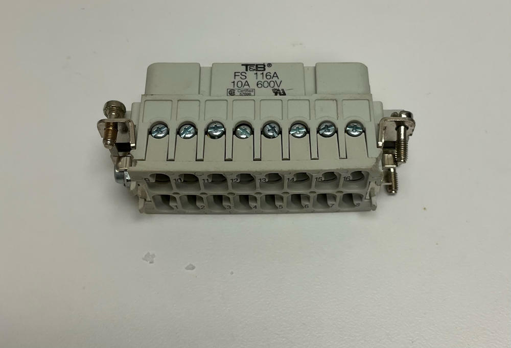 ABB  Thomas & Betts  FS116A  16+PE Signal Female Heavy Duty Connector - Like New - 0