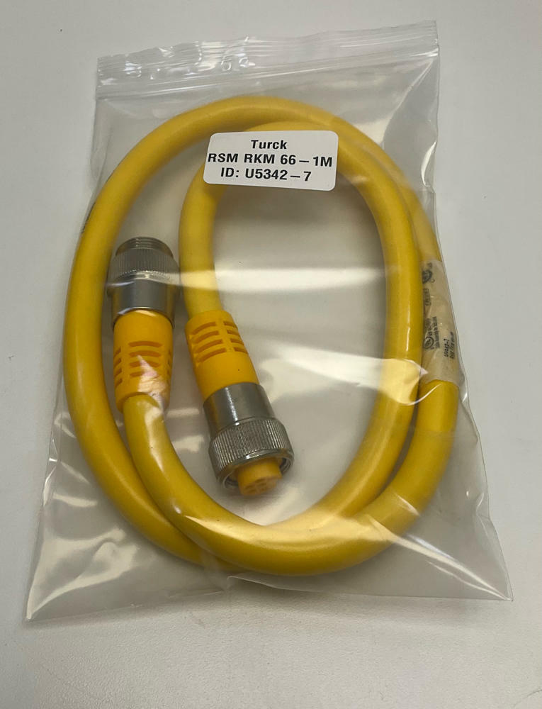 Turck  RSM-RKM-66-1M 7/8-16UN  6-Wire, Male/Female Cable  U5342-7 - Like New - 0