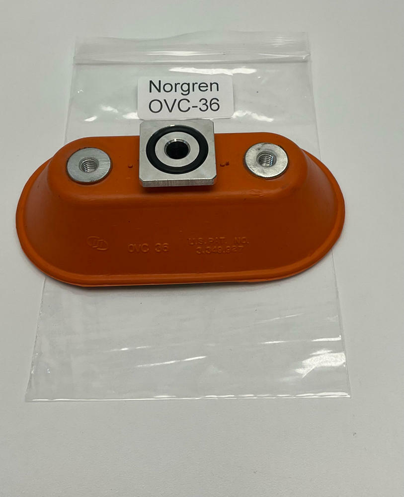 Norgren  OVC-36  Oval Vacuum Suction Cup 3x6''  1.25 Square Mount - Like New - 0