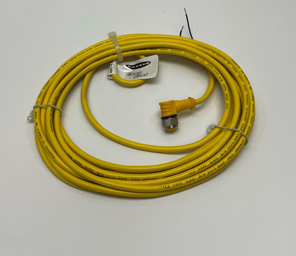 Banner 26848 / MQDC-415  M12 90° Female 4-Pin Single End Cable 5-Meters - Like New