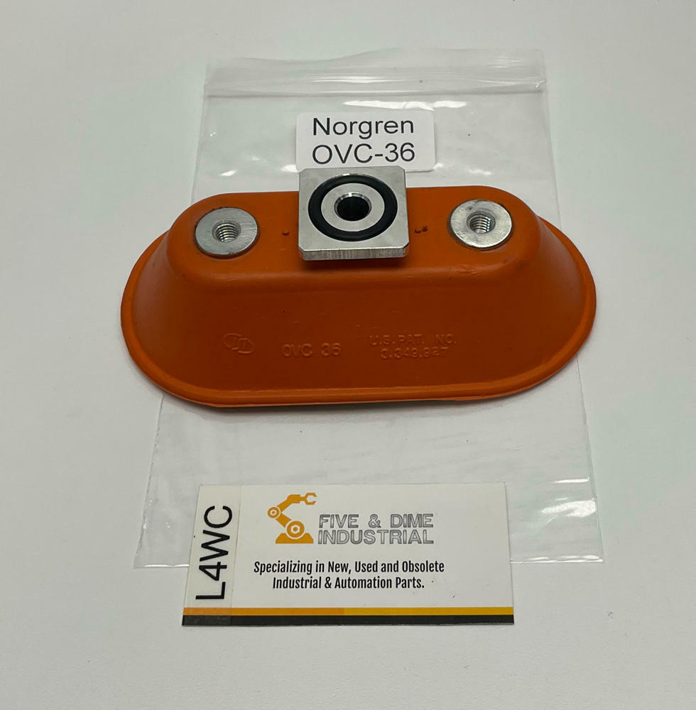 Norgren  OVC-36  Oval Vacuum Suction Cup 3x6''  1.25 Square Mount - Like New