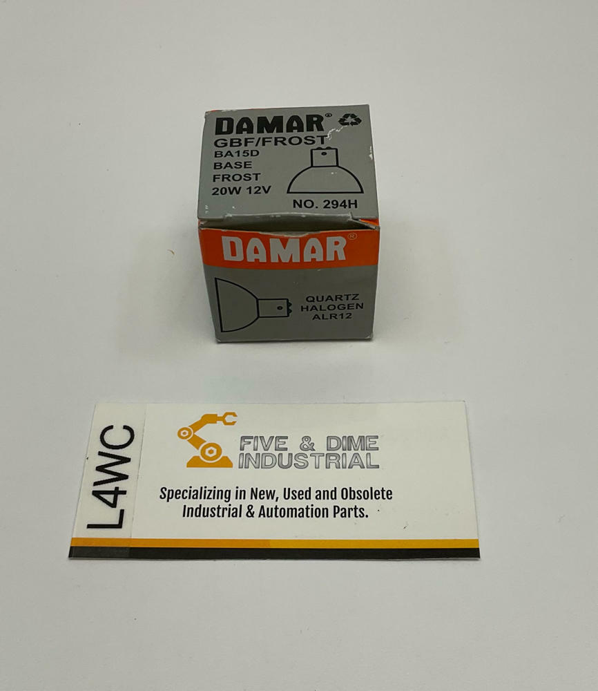 Damar  294H  GBF/Frost  12-Volt  20-Watt Quartz Halogen Bulb Lamp - Like New