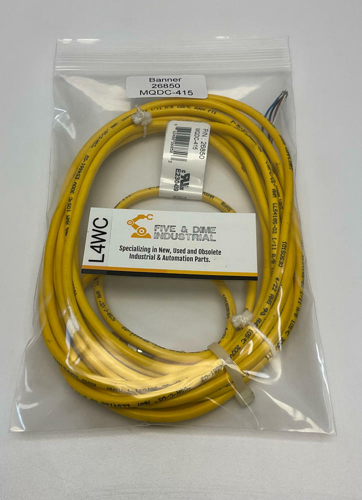 Banner  26850 / MQDC-415  Female, 4-Pin, 4-Wire Single End Cable  5M - Like New