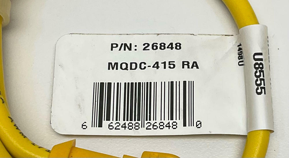 Banner 26848 / MQDC-415  M12 90° Female 4-Pin Single End Cable 5-Meters - Like New