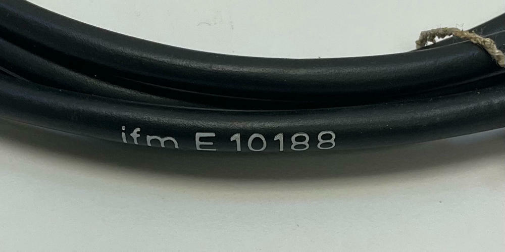 IFM  E10188  M12, 90° Female 2-Wire Cable  2-Meter - Like New