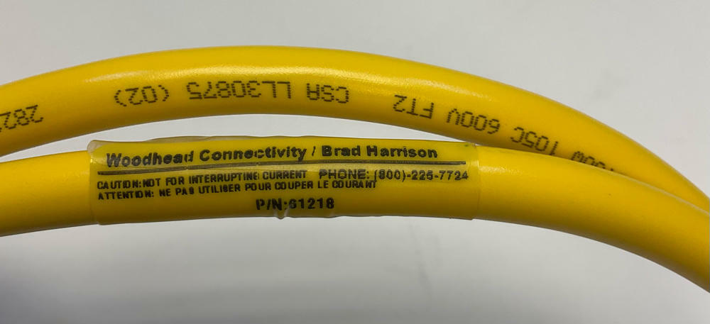 Brad Woodhead  1300101599  4-Pole Male/Female 90° Cable 4' - Like New