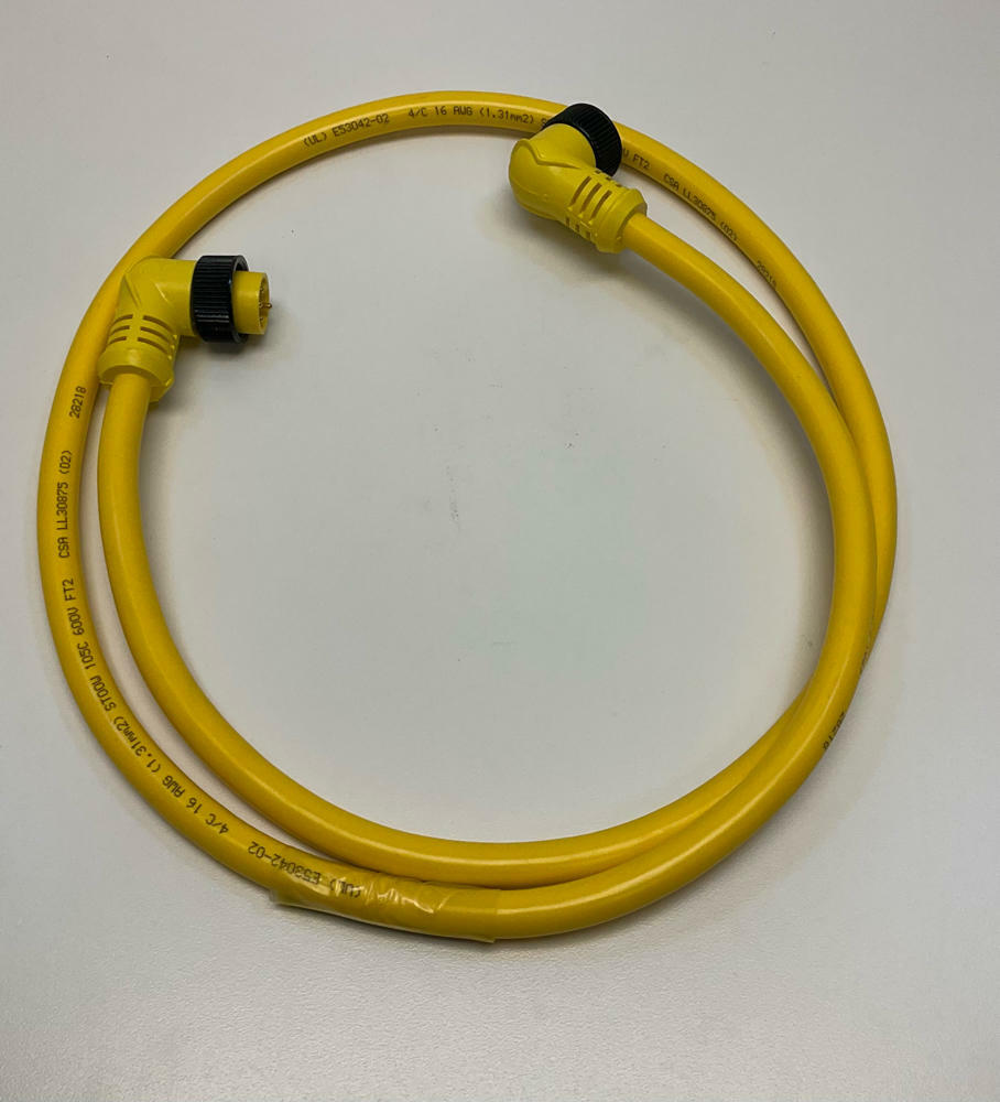 Brad Woodhead  1300101599  4-Pole Male/Female 90° Cable 4' - Like New