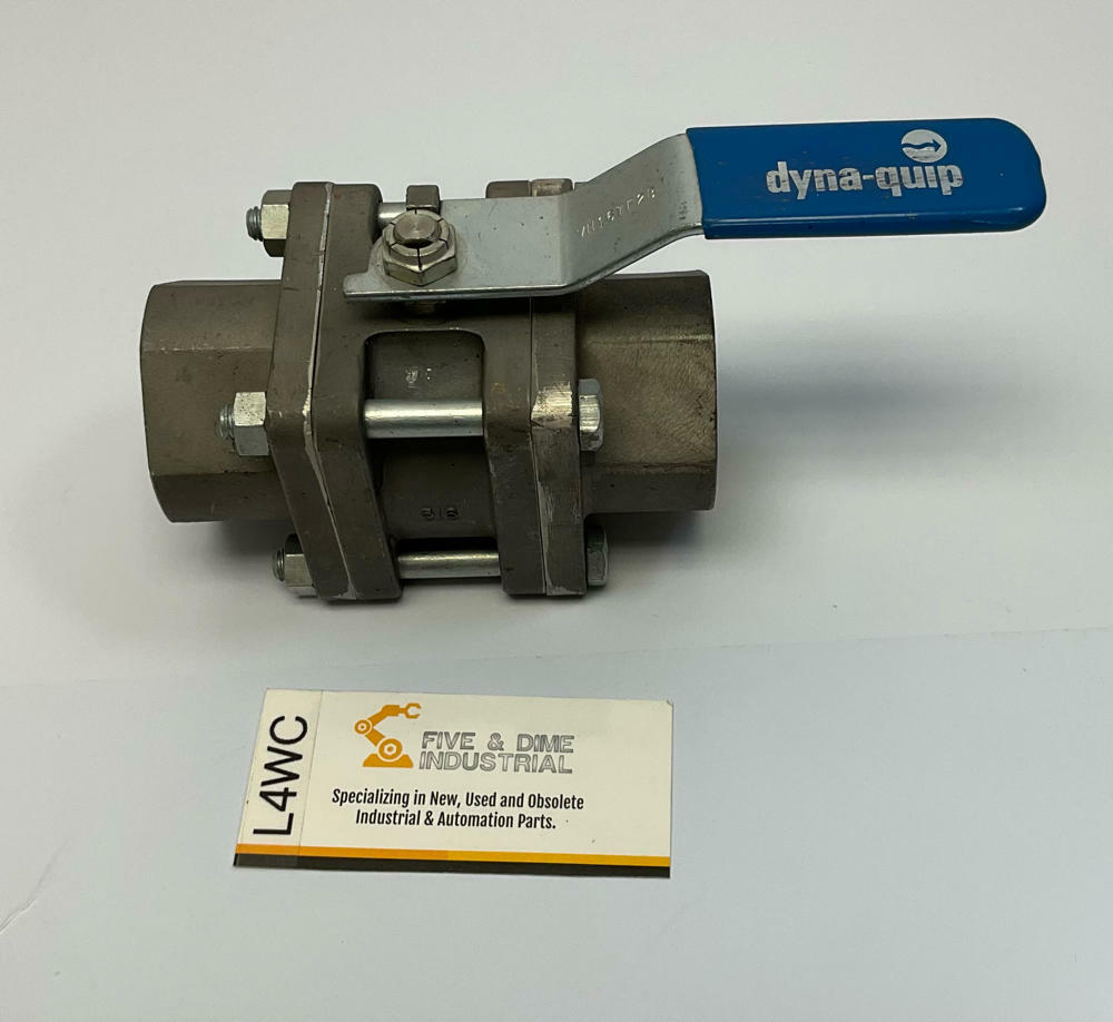 Dyna-Quip  V6S-1  3-Piece 316S5 Bolted In-Line Ball Valve 1'' Female NPT - Like New