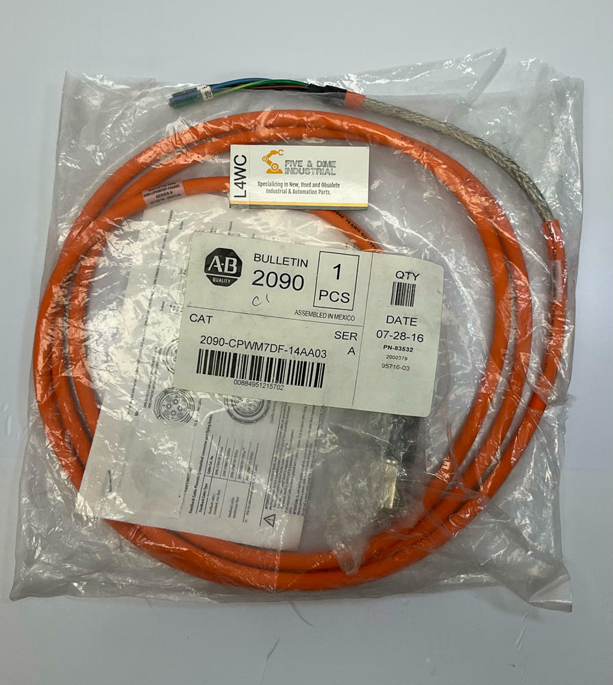 Allen Bradley  2090-CPWM7DF-14AA03 Motor Power Cable  3-Meters - Like New