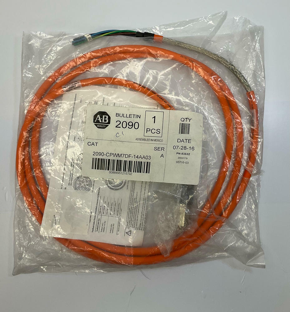 Allen Bradley  2090-CPWM7DF-14AA03 Motor Power Cable  3-Meters - Like New - 0