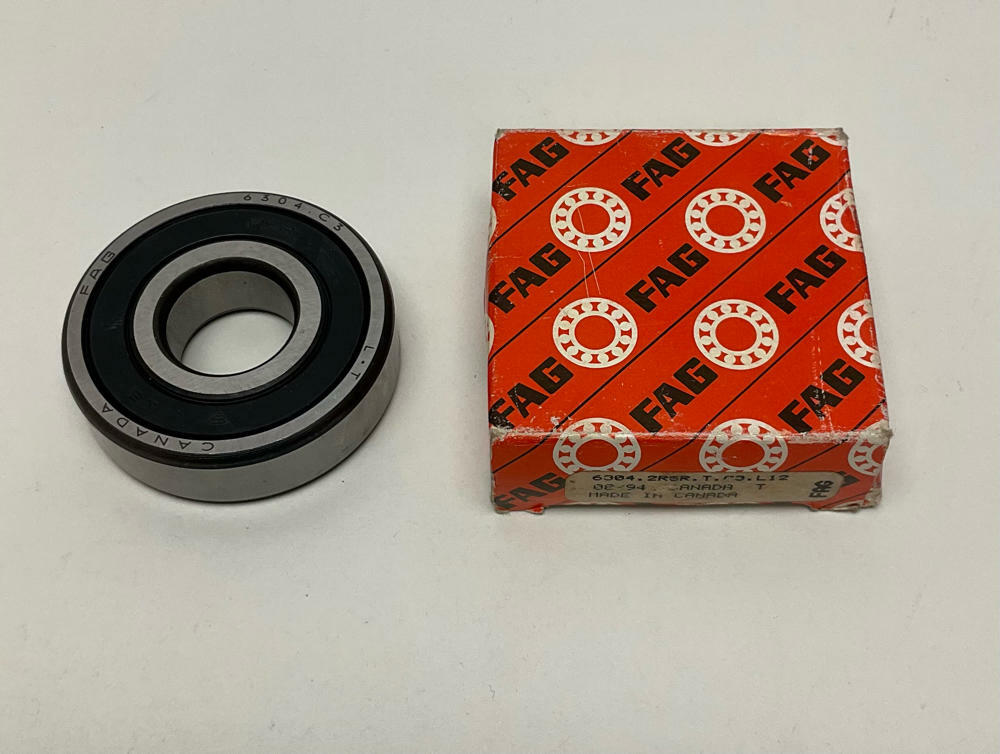 FAG  6304-2RSR-T-C3 Rubber Sealed Deep Groove Bearing  20x 52x15mm - Like New - 0