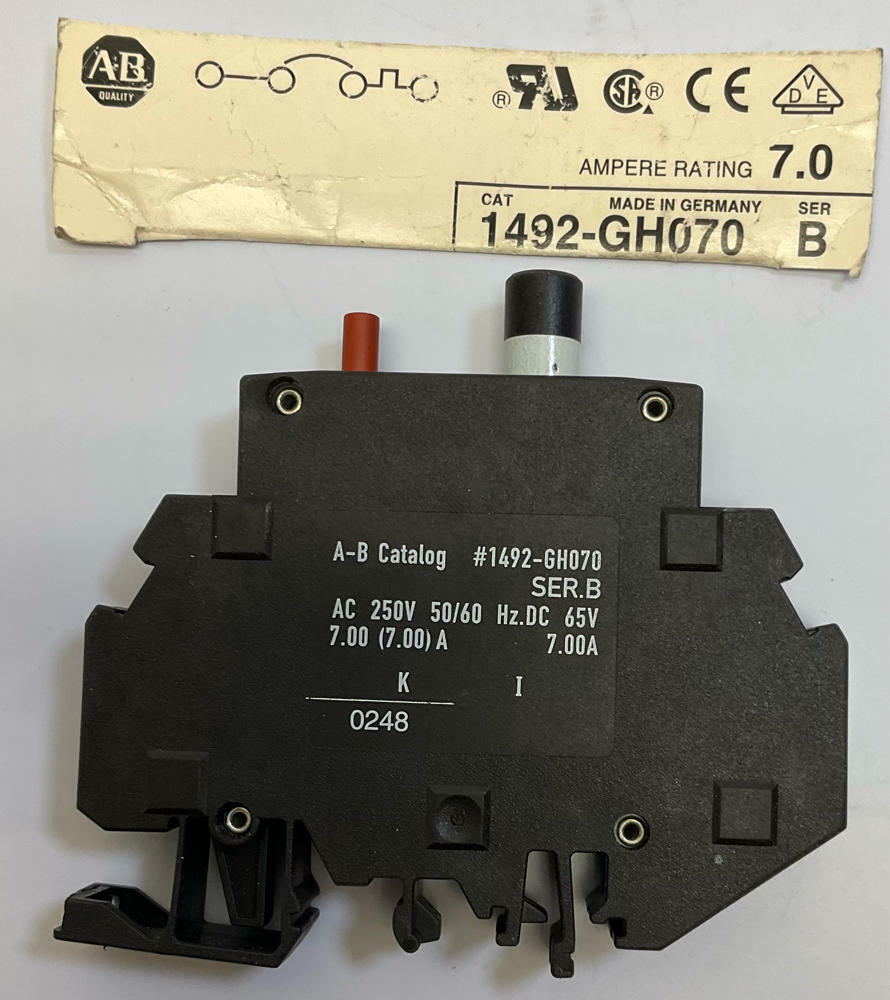 Allen Bradley 1492-GH070 SER B Din Mount 7-Amp Circuit Breaker - Like New - 0