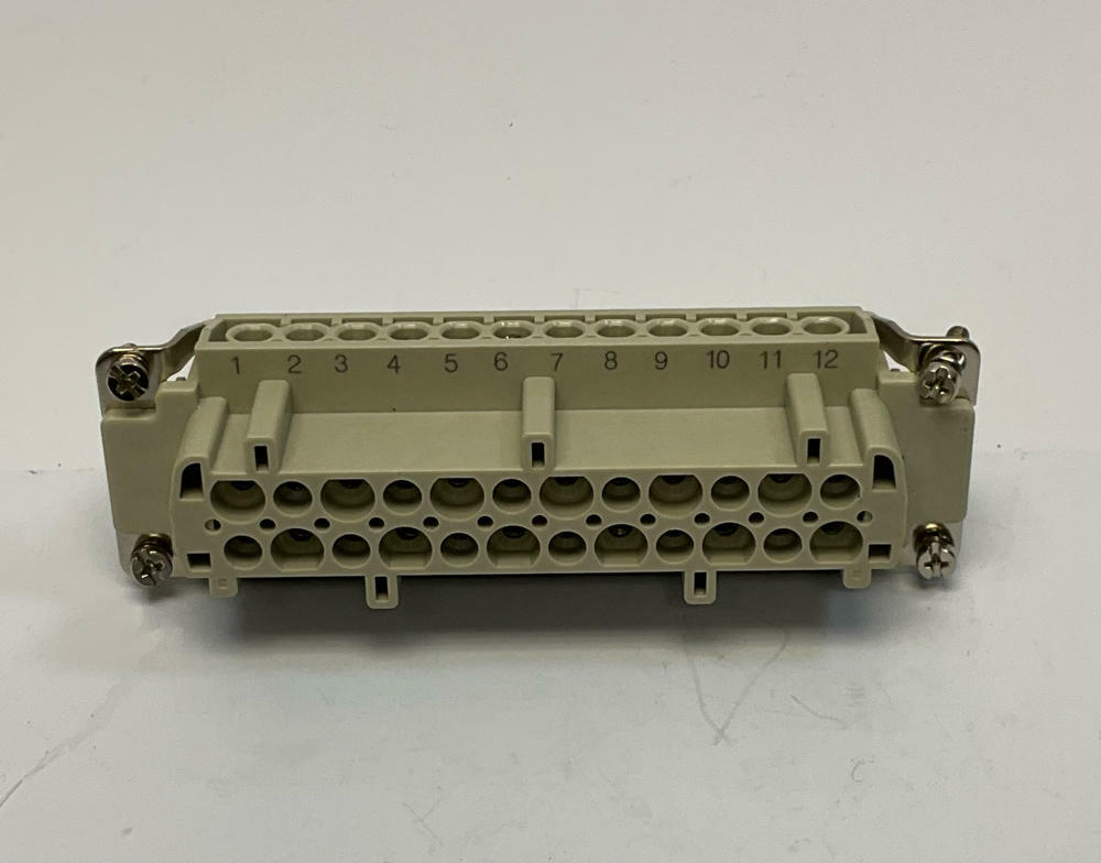 Sibas  HDC-HE-024F  24-Pin Insert, Female Connector w/ Screw Terminals - Like New