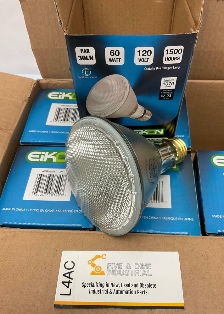 Eiko 60PAR30LN/H/FL-120V Case of 6 Long Neck Flood Lamps Bulbs - Like New